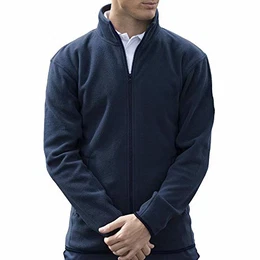 Pro Micro Fleece Jacke Leichte Arbeitsjacke für Männer Vielseitige Herren Frühlingsjacke Navy, M