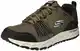 Skechers Escape Plan 51591 Sneaker Herren, Grün (Olive Leather/Mesh/Black Trim Olbk), 43 EU