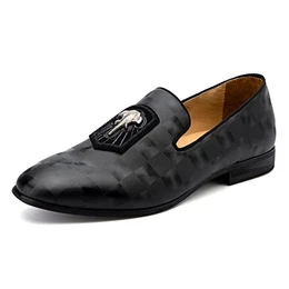 Herren-Mokassins Business Schuhe Herren Schuhe Mokassins Slipper Herren, Schwarz-02, 42 EU (9 UK)