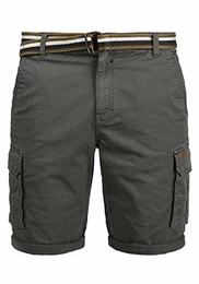 Blend Brian Herren Cargo Shorts Bermuda Kurze Hose Mit Gürtel Regular Fit, Größe:M, Farbe:Granite (70147)