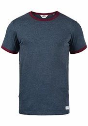 !Solid Manoldo Herren T-Shirt Kurzarm Shirt Mit Rundhalsausschnitt, Größe:M, Farbe:Insignia Blue Melange (8991)