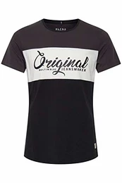 Nero Herren T-Shirt Kurzarm Shirt Print Mit Streifen Und Rundhalsausschnitt, Größe:L, Farbe:Black (70155)