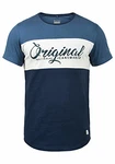 Blend Nero Herren T-Shirt Kurzarm Shirt Print Mit Streifen Und Rundhalsausschnitt Navy (70230)