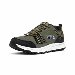 Herren Escape Plan Sneaker, Green Olive Leather Mesh Black Trim Olbk, 42 EU