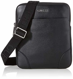 Herren Manhattan Schultertasche, Schwarz (Black), 2x23x19 Centimeters