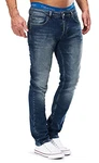 MERISH Jeans Herren Slim Fit Stretch Jeanshose Denim (9148) Blau (501-4)