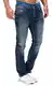 MERISH Jeans Herren Slim Fit Jeanshose Stretch Designer Hose Denim 501 (32-32, 501-4 Blau JJ)