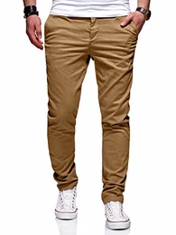 . Herren Basic Chino Jeans-Hose Stretch Regular Slim-Fit 80-0310 Beige W32/L32