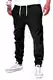 behype. Herren Chino-Hose Stretch Low Crotch Basic Jeans-Hose 80-0006 Schwarz M/W32