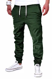 . Herren Chino-Hose Stretch Low Crotch Basic Jeans-Hose 80-0006 Khaki M