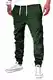behype. Herren Chino-Hose Stretch Low Crotch Basic Jeans-Hose 80-0006 Khaki M