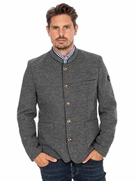 Herren Jacke Wolfgang2 Trachtenjacke, Grau (Grau Grau), Medium (Herstellergröße: 50)