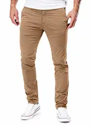 Chino Herren Slim fit Chinohose Stretch Designer Hose Neu 401 (32-32, 401 Braun)
