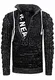 Rusty Neal Zipper Stehkragen Pullover Herren Strick Grobstrick Strickpullover Langarm 328, Farbe:Schwarz, Größe:M