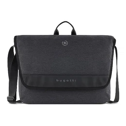 Universum Messenger Bag für Herren mit 15“ Laptopfach, Umhängetasche Kuriertasche Schultertasche Herrentasche, Schwarz