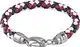 Tommy Hilfiger Casual Core Herren Armband Edelstahl Silber, Leder Blau/Rot/Weiß 19 cm