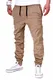 behype. Herren Chino-Hose Stretch Low Crotch Basic Jeans-Hose 80-0006 Beige M/W32