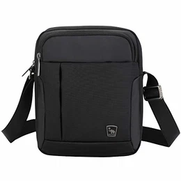 Umhängetaschen Herren Klein Schultertasche Herrentasche Sportlich Schwarz Shoulder Bag Männer Handtasche für Freizeit Urlaub Ausflug Spaziergang und Wandern