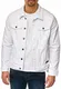 Indicode Herren Bryne Jeansjacke aus 98% Baumwolle   Moderne Jeans Jacke Herrenjacke Markenjacke Destroyed Washed Out Mens Denim Jacket Übergangsjacke Freizeitjacke für Männer Offwhite M
