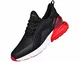 SINOES Herren Bequem Schnürer Mesh Ultra-Light Atmungsaktiv Gym Fitness Straßenlaufschuhe Sportschuhe Turnschuhe Schnürer Sneaker Laufschuhe