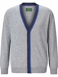 Herren Strickjacke Payton (Cardigan, Feinstrick-Jacke) grau 2XL (XXL) - 60/62