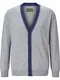 Charles Colby Herren Strickjacke Payton (Cardigan, Feinstrick-Jacke) grau 2XL (XXL) - 60/62