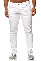 Herren Jeans Slim Fit Hose Denim Stretch Chunkyrayan 16533-Weiss-34W / 34L