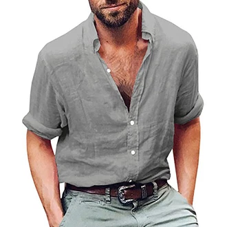 Gemijacka Leinenhemd Herren Regular Fit Button-down Sommerhemd Gemijacka Leinenhemd Herren Regular Fit Button-down Sommerhemd