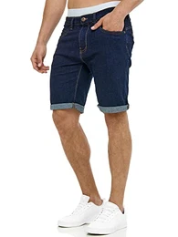 Herren Caden Jeans Shorts mit 5 Taschen Herrenshorts Used Look für Männer Rinse Wash M