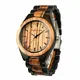 Shifenmei Herren Holzuhr Japanisches Quarzwerk Minimalistisches Design Handgefertigte Uhr mit Holz Armband inkl. Geschenkbox