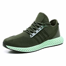 Herren Laufschuhe Gym Sportschuhe Straßenlaufschuhe Outdoor Trainers Atmungsaktiv Turnschuhe Joggen Schuhe Freizeit Sneaker(Grün, 43EU)