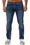 Elara Herren Jeans Slim Fit Hose Denim Stretch Chunkyrayan Blau (16533)