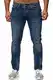 Elara Herren Jeans Slim Fit Hose Denim Stretch Chunkyrayan 16533-Blau-32W / 32L