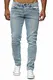 Elara Herren Jeans Slim Fit Hose Denim Stretch Chunkyrayan 16533-Light-Blue-32W / 32L