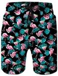 Loveternal 3D Badeshorts Herren Hawaii Freizeitshorts Grün