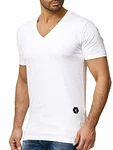 OneRedox Herren T Shirt Hoodie Longsleeve Kurzarm Shirt Sweatshirt Modell 1308 Weiss