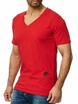 OneRedox Herren T Shirt Hoodie Longsleeve Kurzarm Shirt Sweatshirt Modell 1308 Rot