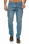 BARBONS Herren Jeans Regular-Fit Stretch Business Freizeit Hochwertige Jeans-Hose hellblau