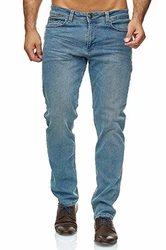 BARBONS Herren Jeans Regular-Fit Stretch Business Freizeit Hochwertige Jeans-Hose hellblau