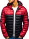 BOLF Herren Übergangsjacke Kapuze Steppjacke Reißverschluss Freizeitjacke Sportjacke Street STYL Extreme 1908 Schwarz L [4D4]