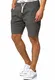 Indicode Herren Stoufville Chino Shorts mit 3 Taschen und Kordel aus 98% Baumwolle   Kurze Hose Regular Fit Bermuda Stretch Herrenshorts Short Men Pants Sommerhose für Männer Pewter M