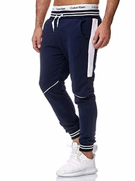 Herren Jogging Hose Jogger Streetwear Sporthose Modell 1317 Navy M