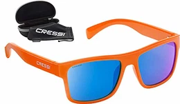 Unisex-Erwachsene Spyke Sunglasses Sport Sonnenbrillen, Orange/Verspiegelte Linsen Blau, Einheitsgröße