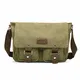 FANDARE Leinwand Messenger Bag Umhängetasche 7.9 inch iPad Tasche Schultertasche Unisex Segeltuch Tasche Arbeiten Tasche für Männer und Frauen, Herren/Damen Reise Umhängetasche Grün