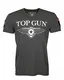 Top Gun Herren T-Shirt Hyper, V-Neck Shirt für Männer mit Logo-Print und Patches (M, Anthracite)