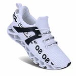 Wonesion Herren Fitness Laufschuhe Atmungsaktiv Rutschfeste Mode Sneaker Sportschuhe Weiß
