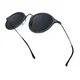 ELIVWR Polarisierte Runde Sonnenbrille für Herren und Damen, Klassischer Leichtmetall Rahmen Retro Sonnenbrille mit UV400 Schutz (Grau)