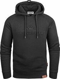 Hoodie mit gestempeltem Design Logo schwarz M GEC540