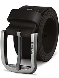 Premium Ledergürtel Herren Schwarz 110cm Made in Germany mit Geschenkbox Echt-Leder Herrengürtel Vollleder Jeansgürtel breiter Leder Gürtel 40mm Anzug jeans chino pants M19s-110