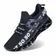 Wonesion Herren Fitness Laufschuhe Atmungsaktiv Rutschfeste Mode Sneaker Sportschuhe, ,, 1-schwarz&weiß, 42 EU